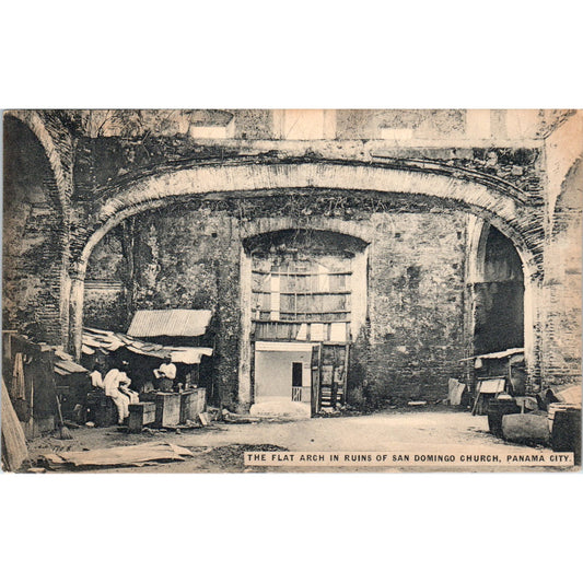 The Flat Arch in Ruins of San Domingo Church Panama City Vintage Postcard PD3