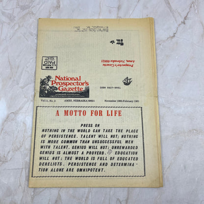 1981 Feb - The National Prospector's Gazette Newspaper - Treasure Hunting M11