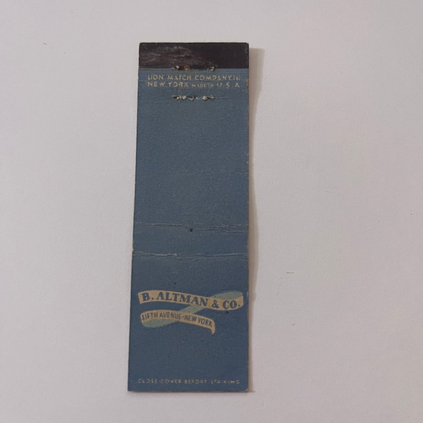 B. Altman & Co Fifth Avenue New York Mini Vintage Matchbook TB6-MB2-9