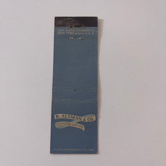 B. Altman & Co Fifth Avenue New York Mini Vintage Matchbook TB6-MB2-9