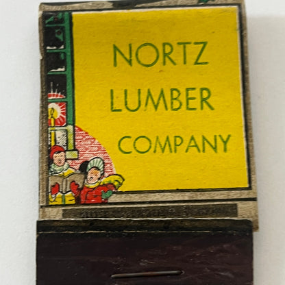 Nortz Lumber Company - Christmas Carolers Vintage Matchbook Cover TB6-MB1-4