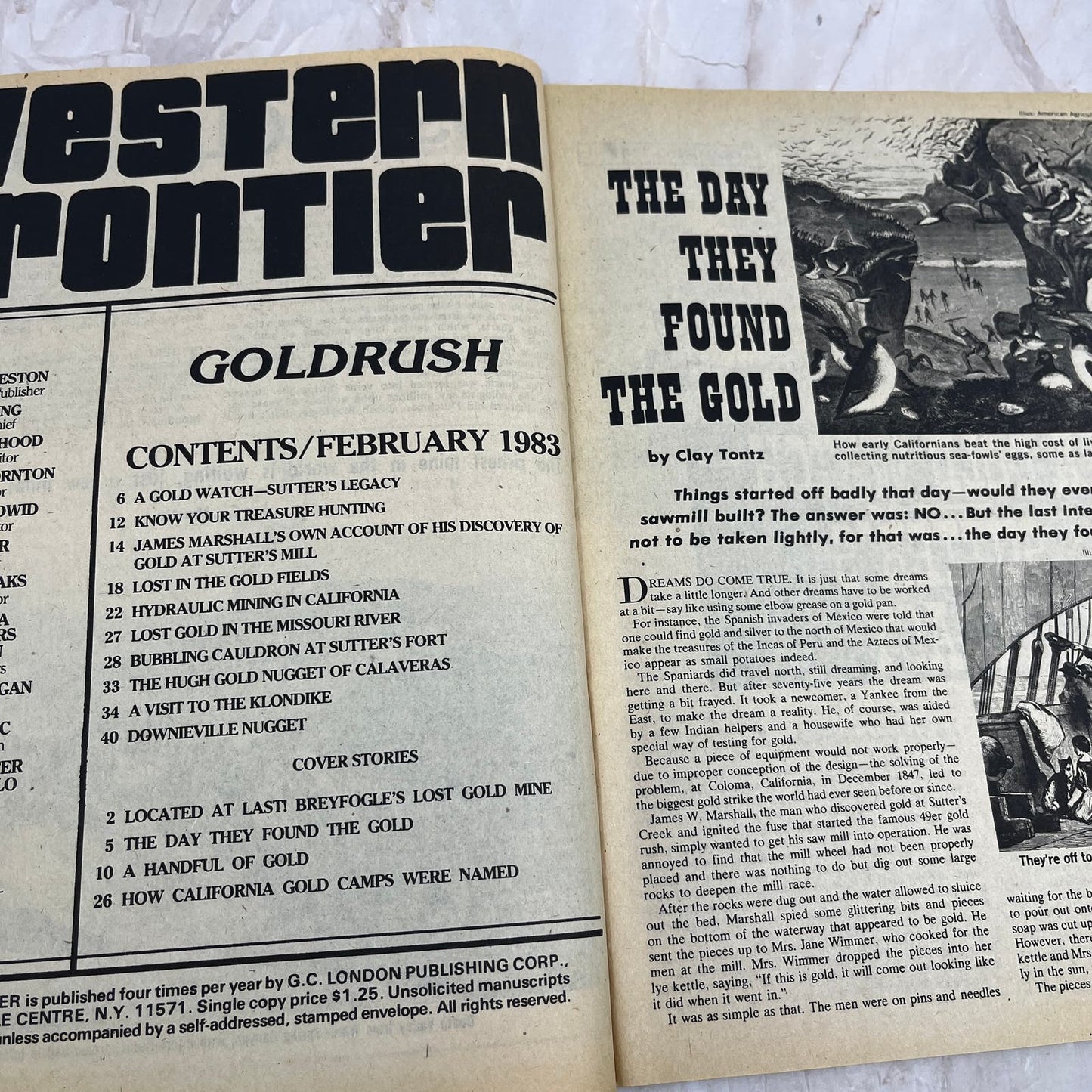 1984 Feb Western Frontier Gold Rush Magazine Breyfogles Gold Mine Treasure M18