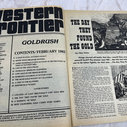1984 Feb Western Frontier Gold Rush Magazine Breyfogles Gold Mine Treasure M18