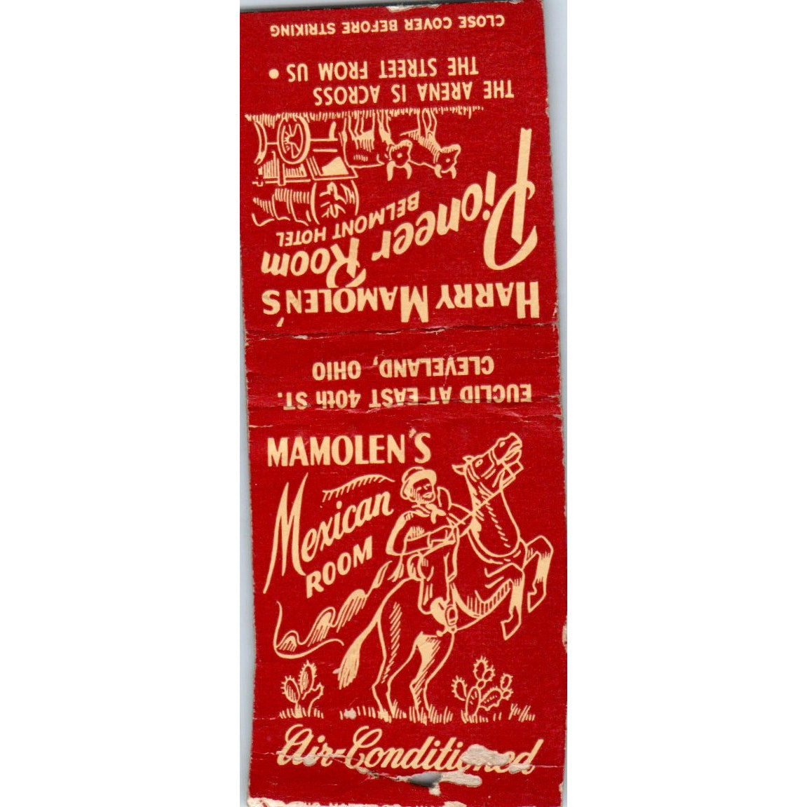 Mamolen's Mexican Room Cleveland OH Vintage Matchbook Cover SF4-Y4