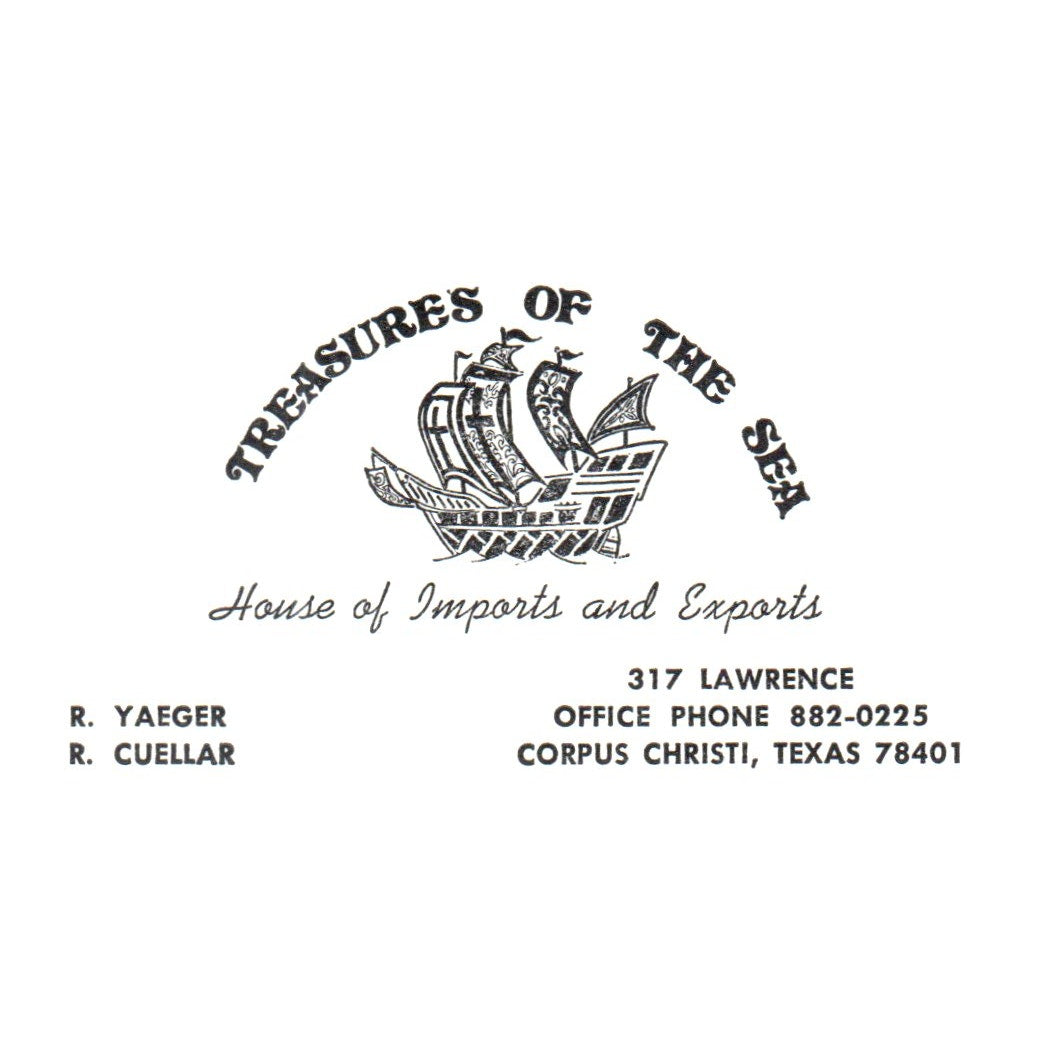 Treasures of the sea, House of imports and exports R. Yaeger, R. Cuellar  SF3-B1