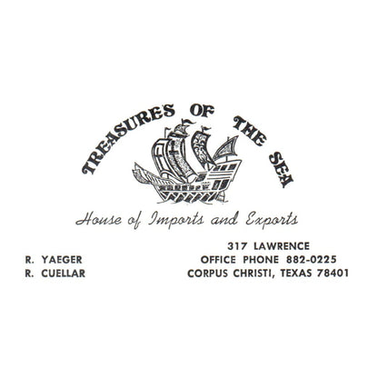 Treasures of the sea, House of imports and exports R. Yaeger, R. Cuellar  SF3-B1