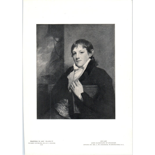 John Randolph of Roanoke - Stuart 1906 Victorian Art Print AB8-MA4