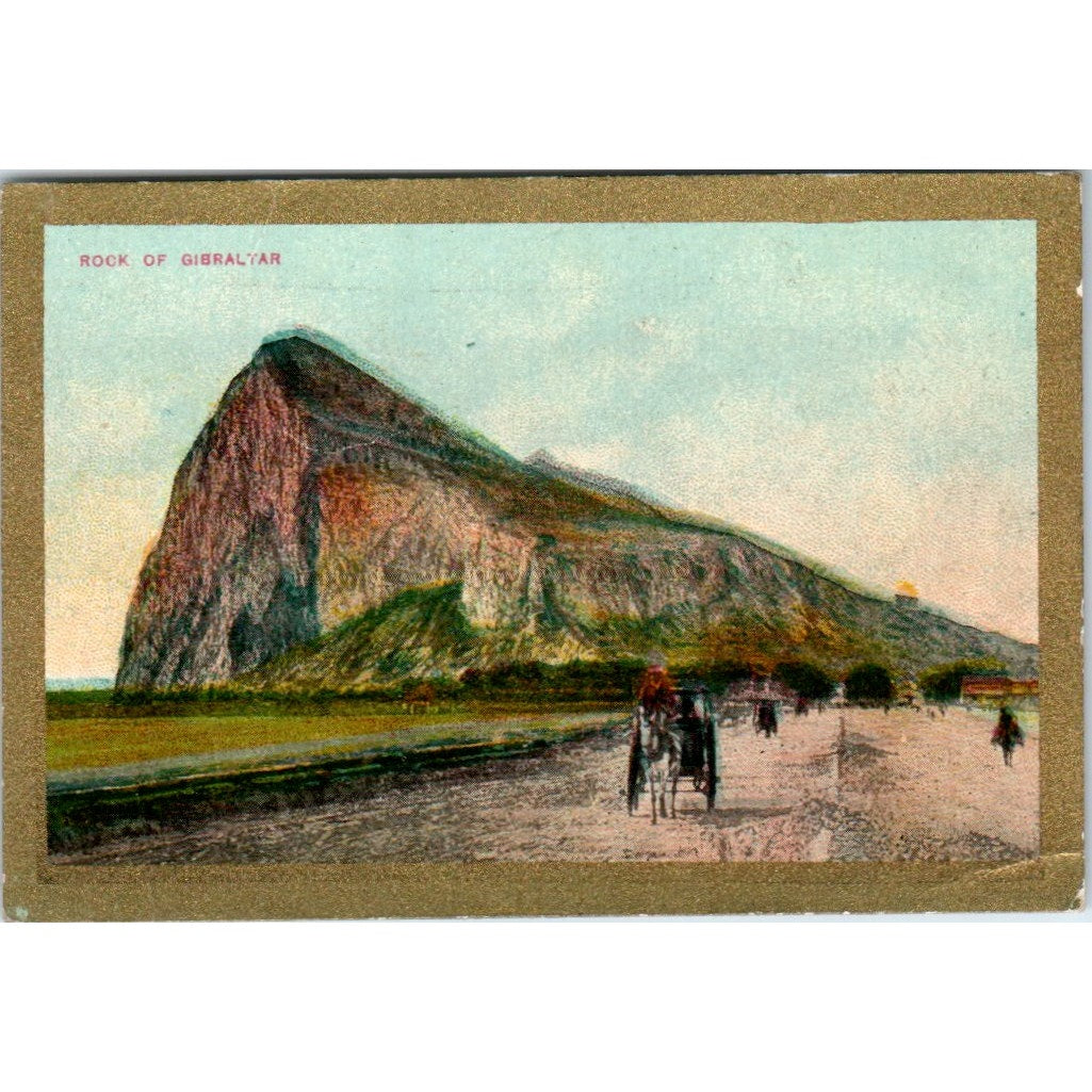 1911-12 Rock of Gibralter Pan Handle Card Scrap Sights and Scenes AD8-Q3