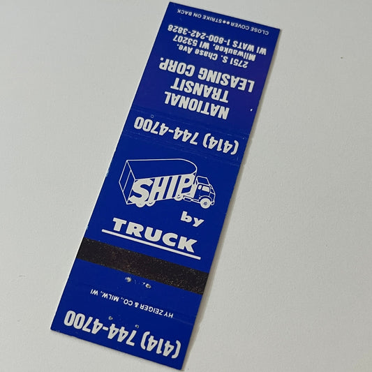 National Transit Leasing Corp Milwaukee WI Vintage Matchbook Cover TB6-MB2-5