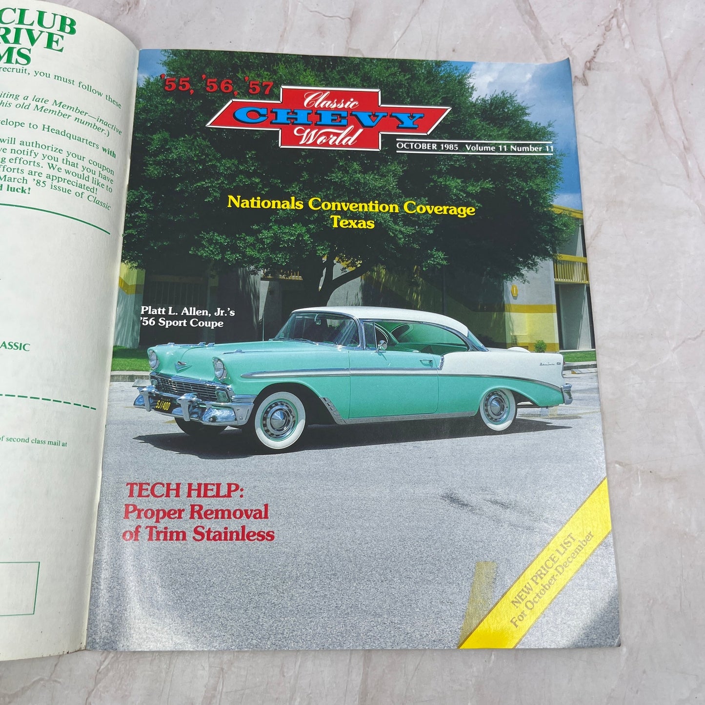 Stainless Trim Removal - '55, '56, '57 Classic Chevy World Magazine Oct 1985 M31