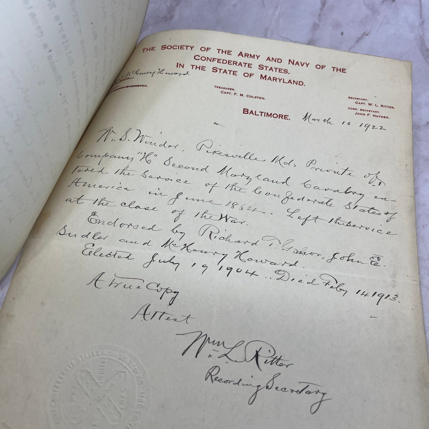 1920s Genealogy Packet - Memoirs of the Gilmore Family Robert Gilmor Jr D22