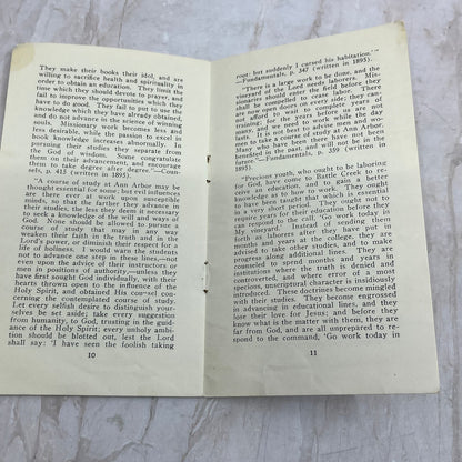 c1920 Tract Separation from World in Education Washington College Press TG9-E1