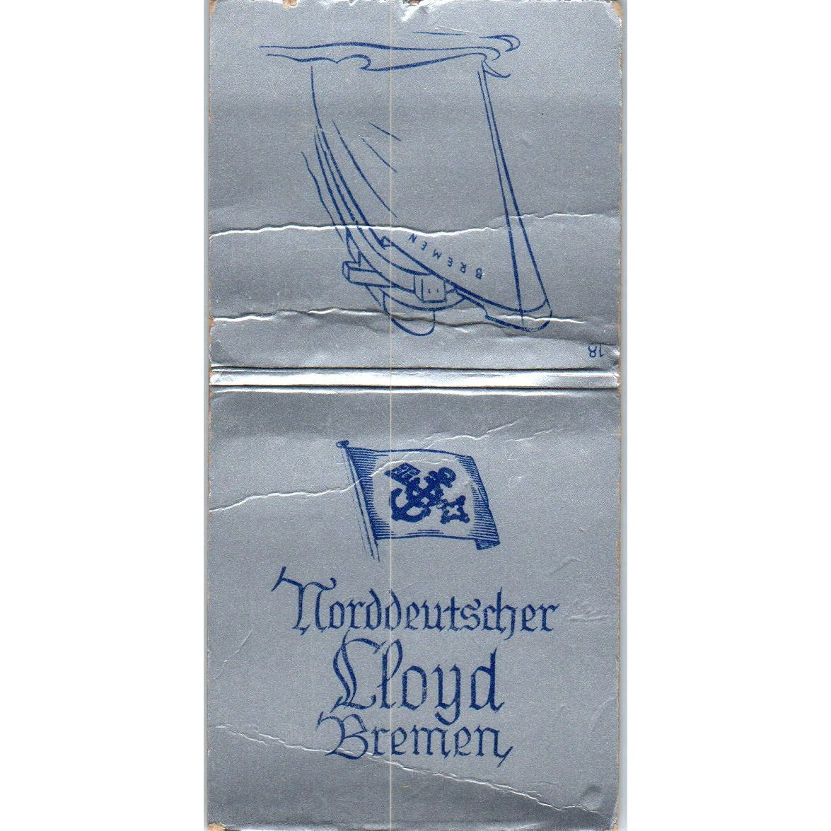 Norddeutscher Lloyd Bremen Vintage Matchbook Cover SF4-Y7