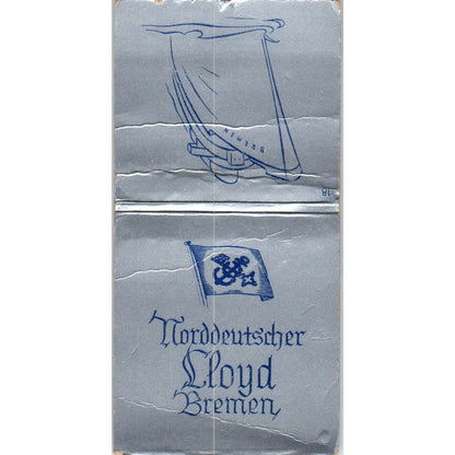 Norddeutscher Lloyd Bremen Vintage Matchbook Cover SF4-Y7