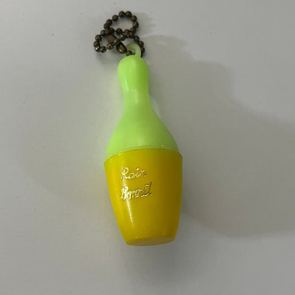 Vintage Celluloid Purse Mini Rain Bonnet Bowling Pin Keychain TK3