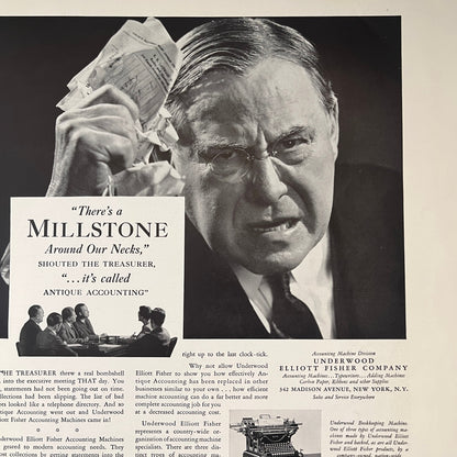 Underwood Elliott Fisher Accounting Machines New York 1935 Ad V1-4