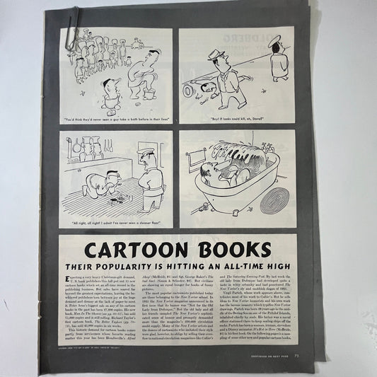Cartoon Books Richard Taylor George Baker 4 Pages 1940s WWII Era Article V29-5