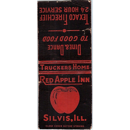 Red Apple Inn Silvis IL Vintage Matchbook Cover SF3-Y7