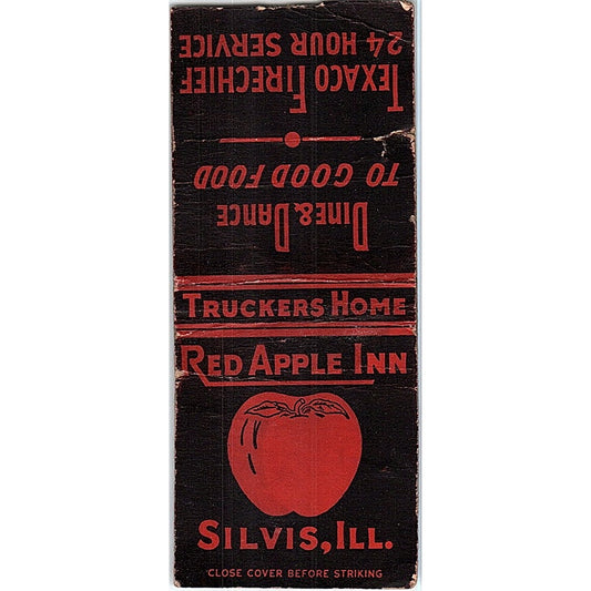 Red Apple Inn Silvis IL Vintage Matchbook Cover SF3-Y7
