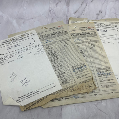 1940s R. Herschel Manufacturing Co Peoria IL Billhead Invoice Lot TC5-RD