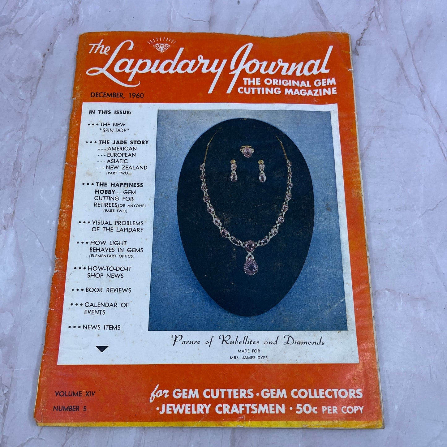 Parure of Rubellites and Diamonds Mrs James Dyer - Lapidary Journal Dec 1960 M26