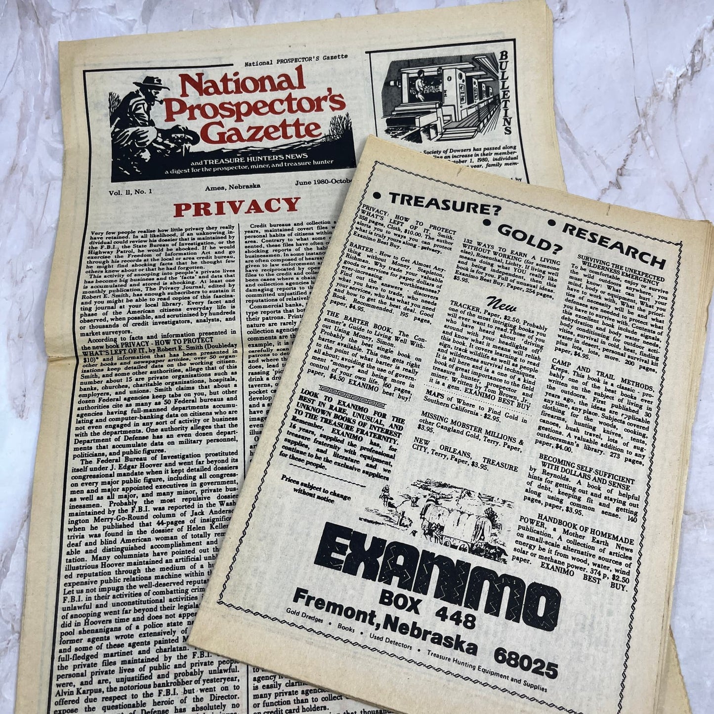 1980 Oct - The National Prospector's Gazette Newspaper - Treasure Hunting M11