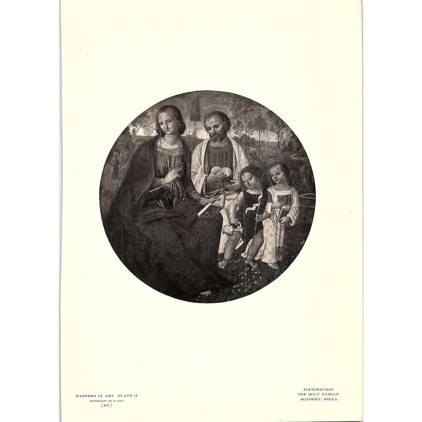 The Holy Family - Pinturicchio - 1904 Litho Art Print AF5-1