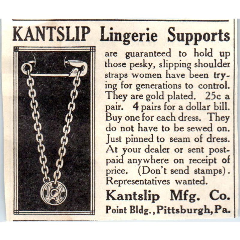 Kantslip Lingerie Supports Pittsburgh PA 1930s Magazine Advertisement AE4-I2