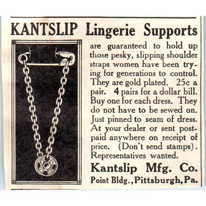 Kantslip Lingerie Supports Pittsburgh PA 1930s Magazine Advertisement AE4-I2