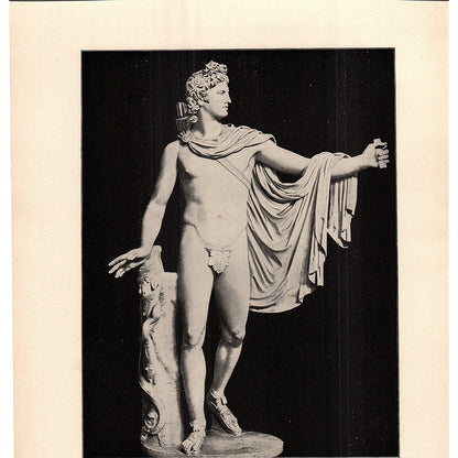 Apollo Belvedere - Calamis - 1898 Litho Art Print D19