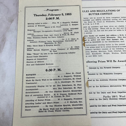 1953 Itinerary & Officers Central Minnesota Dairymen & Creamery Operators AE9DC2
