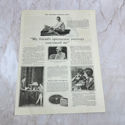 Fleischmann's Yeast Cakes for Health 1928 Original Magazine Advertisement FL6-8