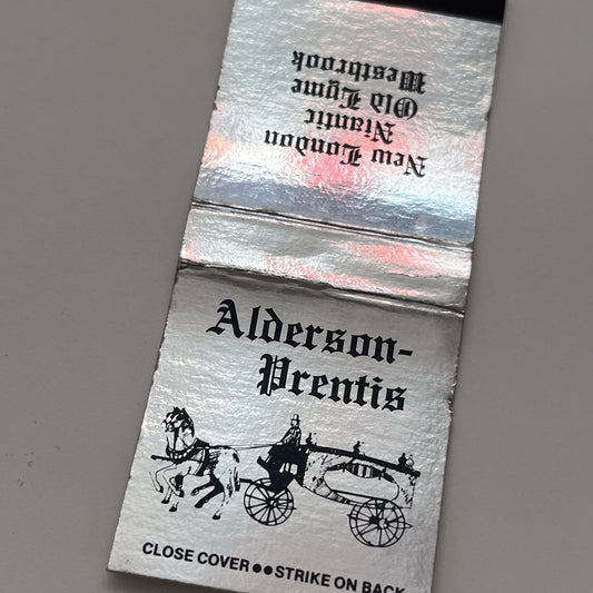 Alderson-Prentis New London Niantic Old Lyme Westbrook Matchbook Cover TB8-MB2-3