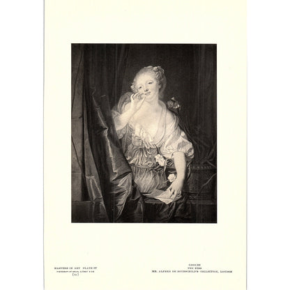 The Kiss - Greuze - 1904 Litho Art Print AF5-6