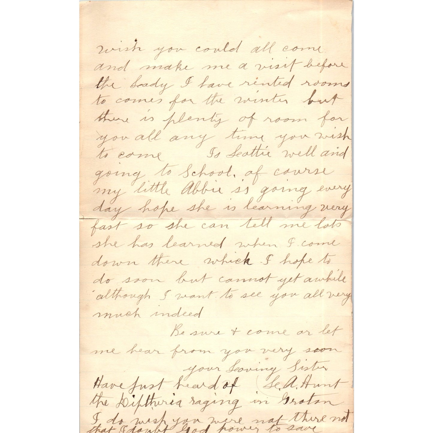 1900 Original Handwritten Letter from Peacham Vermont D23
