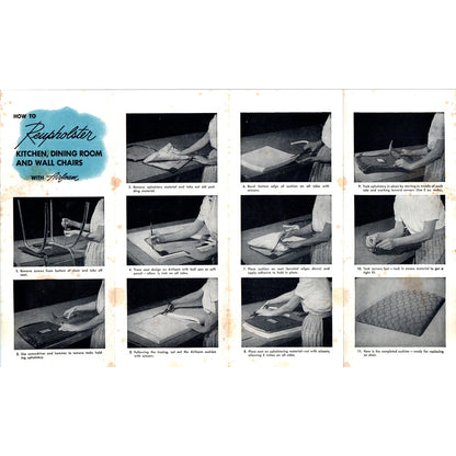 1952 How to Recushion Furniture Airfoam Super Cushioning by Goodyear Leaflet D10