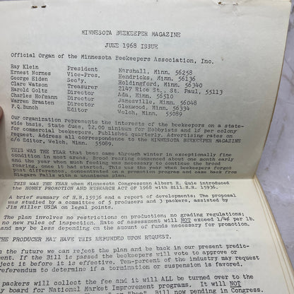 1968 Jun The Minnesota Beekeeper Magazine Red Wing MN Beekeepers Association TD5