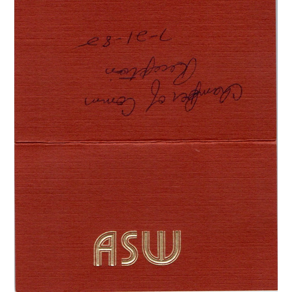 Hal Ballard Ambro Short Wright Real Estate Houston Vintage Business Card SD8-B2