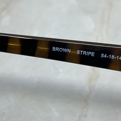 Sabatini Classic 20 Brown Stripe Acrylic Sunglasses Eyeglasses Frames TE9-G4-7