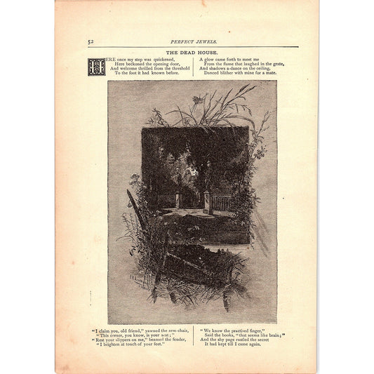The Dead House Elizabeth Akers Allen, For Lovers Sake Preston 1884 Poem TA5-CJ-3