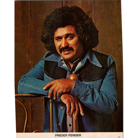 Freddy Fender Photo Portrait Headshot 1977 Photo Print AF3-7