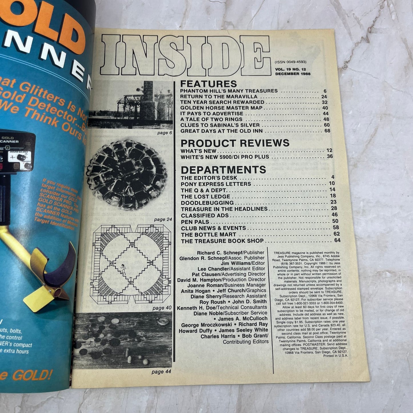 1988 Dec - Treasure Magazine - Treasure Hunting Prospecting Metal Detector M16