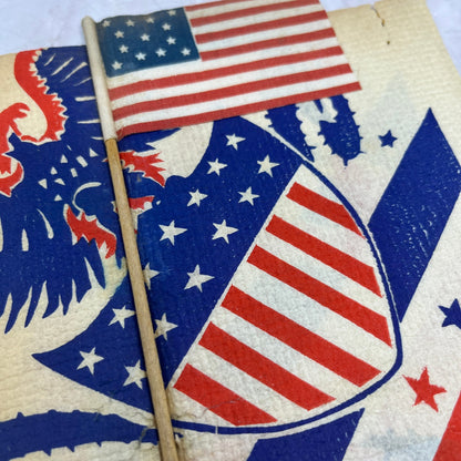 1940s 4th of July Napkin and Flag (Attached) TA9-E2