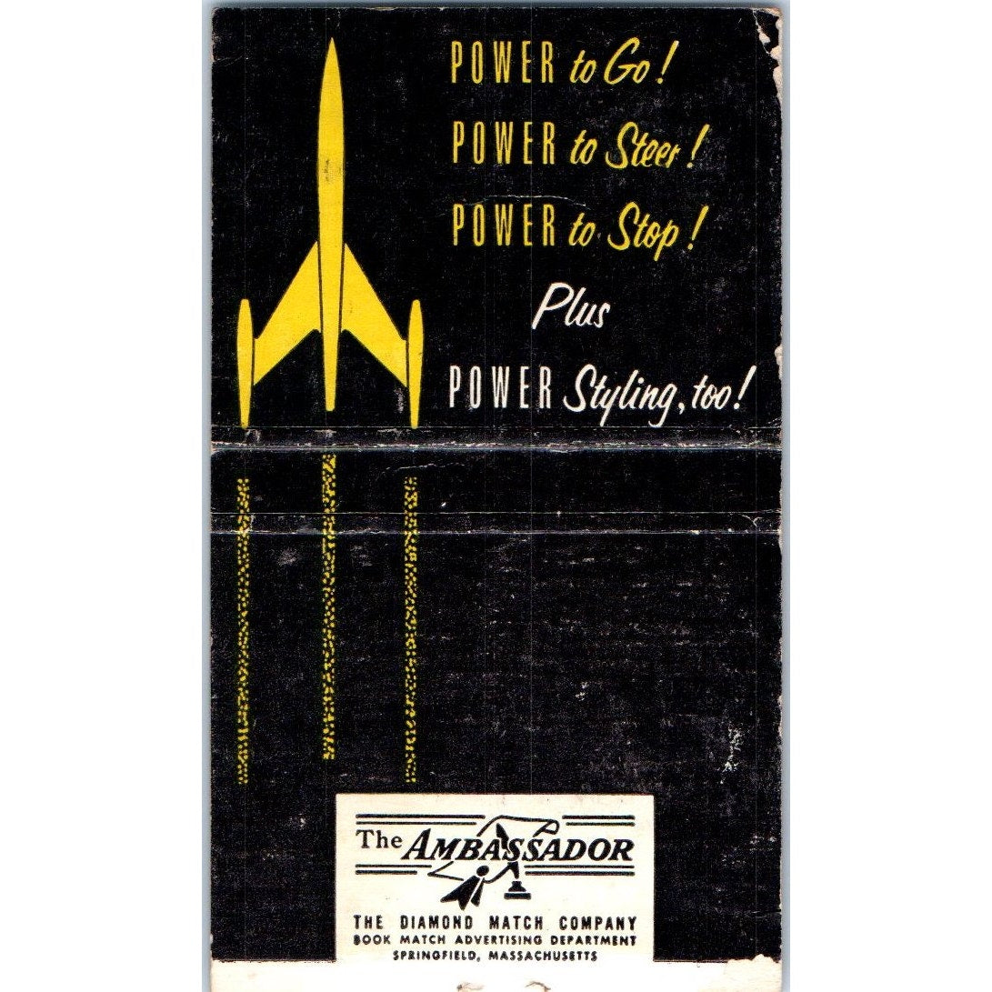 Rocket Oldsmobile Anderson Motors Chippewa Falls Vintage Matchbook Cover SF4-Y6