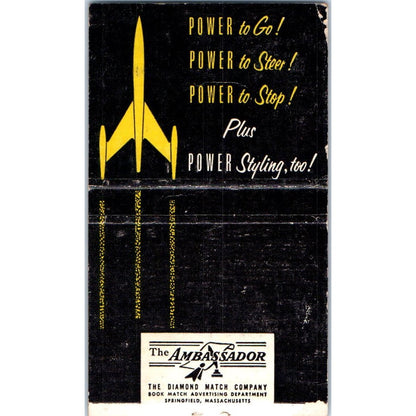 Rocket Oldsmobile Anderson Motors Chippewa Falls Vintage Matchbook Cover SF4-Y6