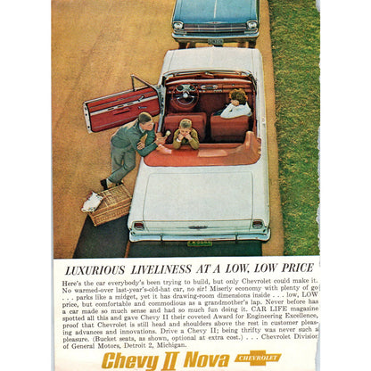 Chevrolet Chevy II Nova ~5x7 Vintage Magazine Ad AE2