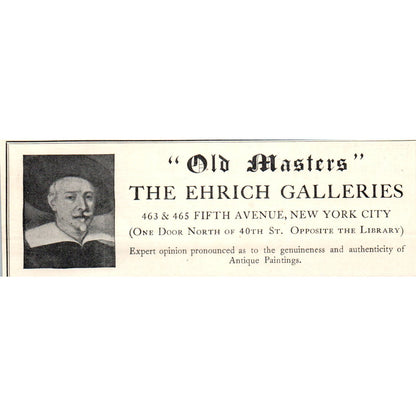 WIlliam Schaus Fine Paintings 5th Ave NY c1905 Victorian Ad AE9-MA1