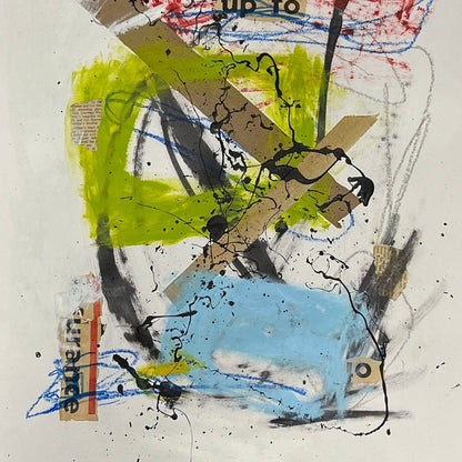 Original Mixed Media Abstract Art Painting 18x24 “Avenue" Signed