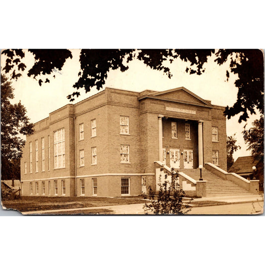 Baptist Temple in Hawarden, Iowa Antique RPPC Real Photo Postcard PQ1