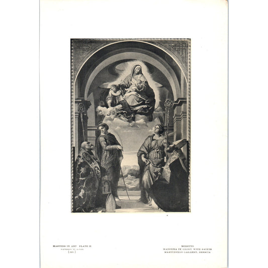 Madonna in Glory With Saints - Moretto 1908 Victorian Art Print AB8-MA11